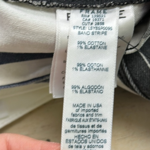 FRAME Le Sylvie Slender Straight Jeans – Sano Stripe – Size 32 - Picture 10 of 16